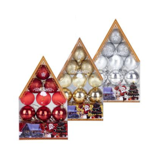 Christmas Décor Balls, 12 Piece, assorted